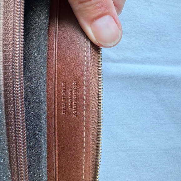 Haymarket Check Large Ziggy Zip Around Wallet Beige - Picture 7 of 9